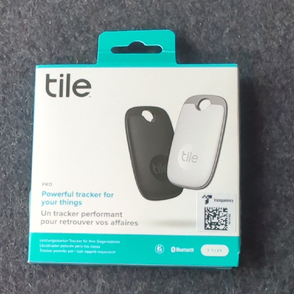 Tile Pro (2022) Bluetooth Tracker - Black - Unused Open Box - 400ft Range